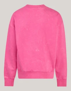 Washed Artwork Sweater Roze