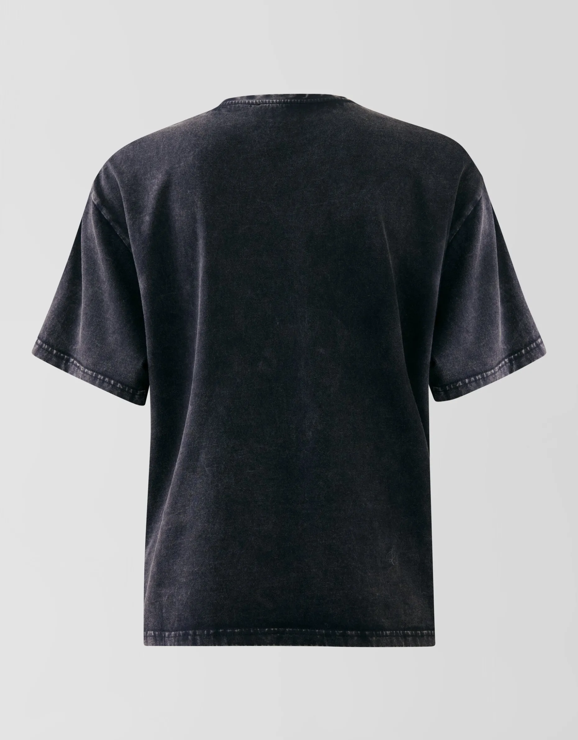 Washed Artwork T-shirt Donkergrijs