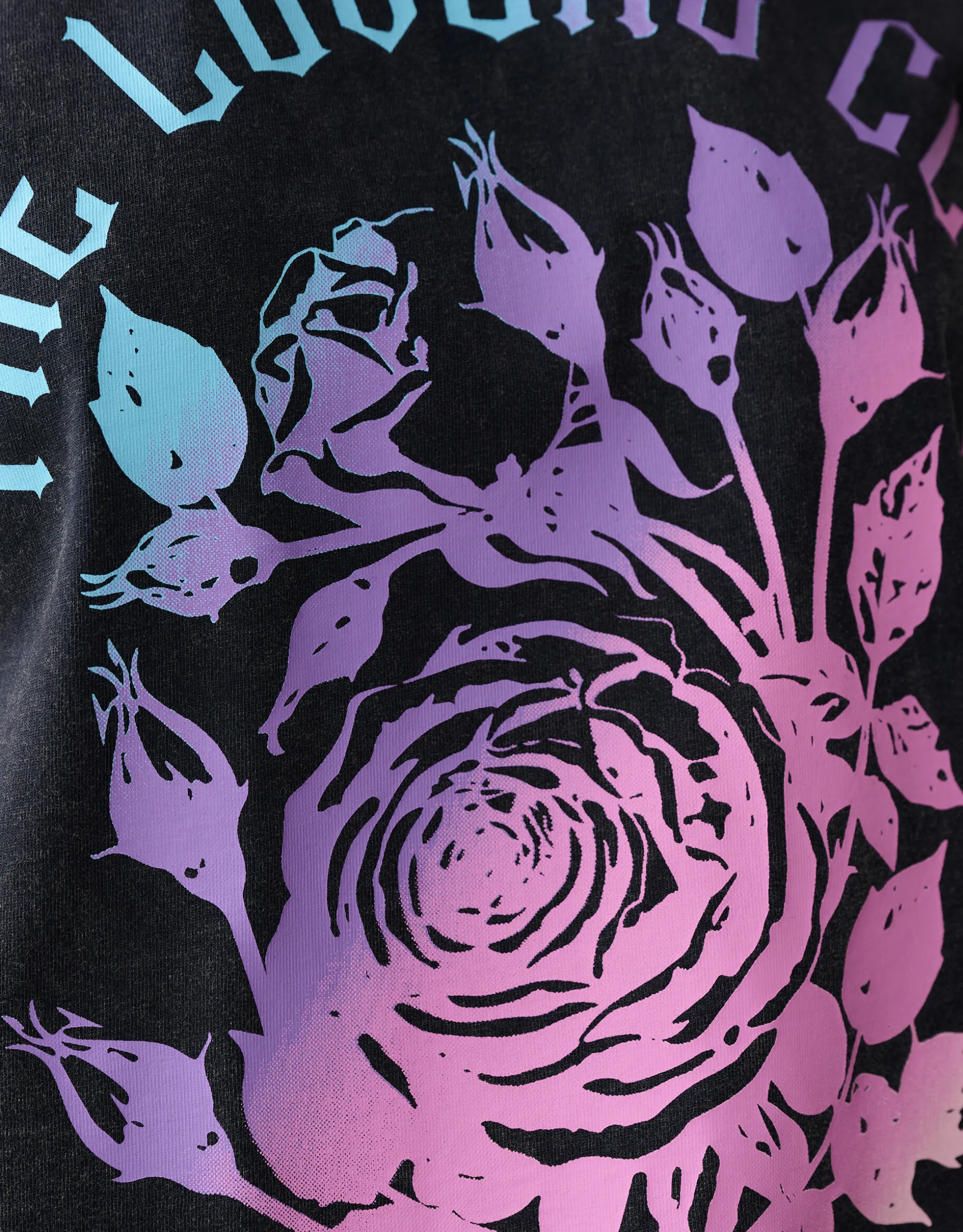Washed Artwork T-shirt Donkergrijs
