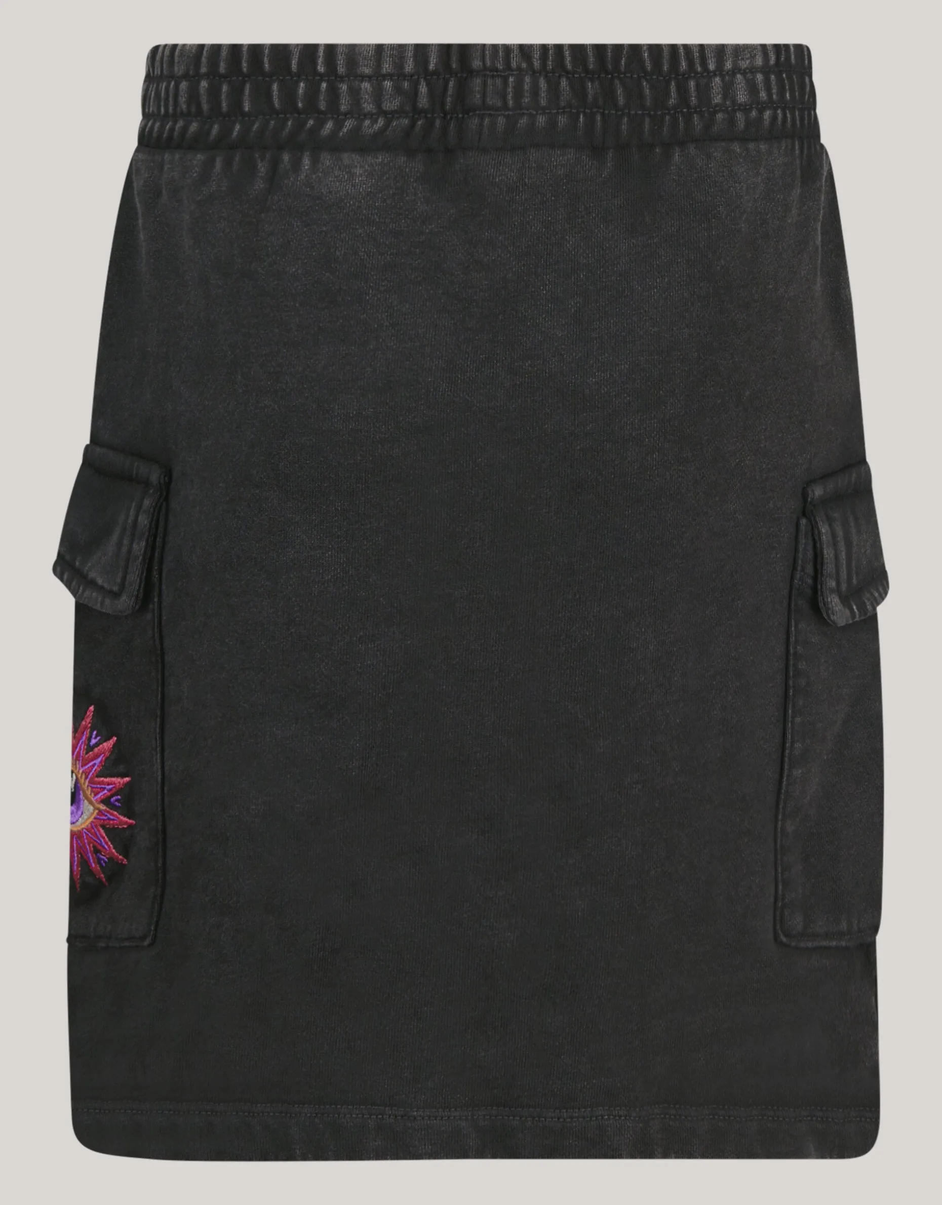 Washed Denim Rok Donkergrijs