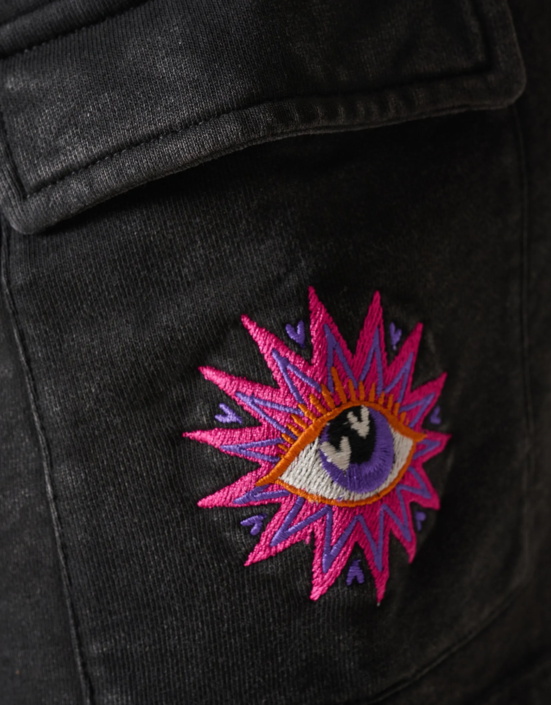 Washed Denim Rok Donkergrijs
