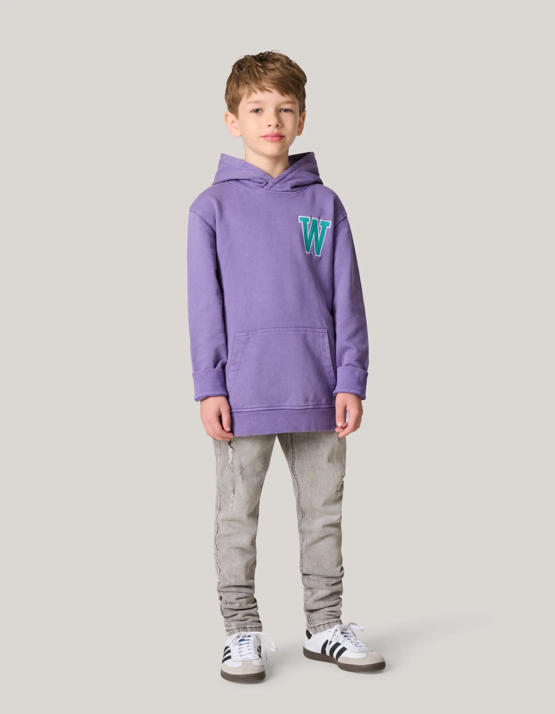 Washed Hoodie Paars