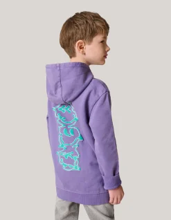 Washed Hoodie Paars
