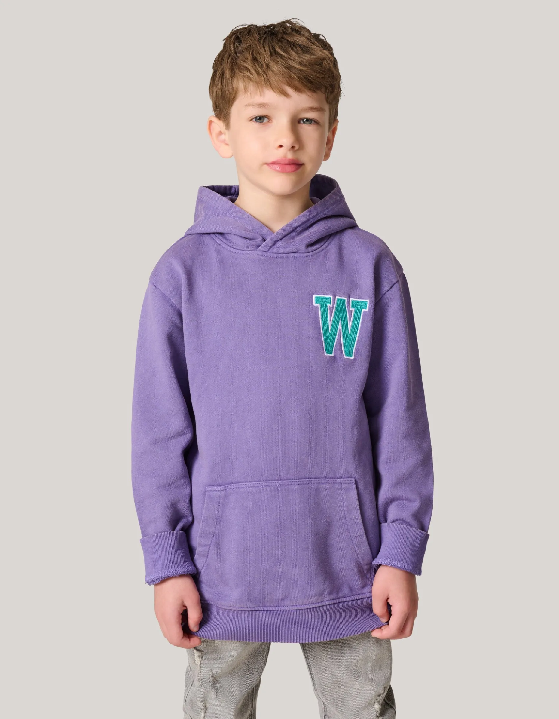 Washed Hoodie Paars