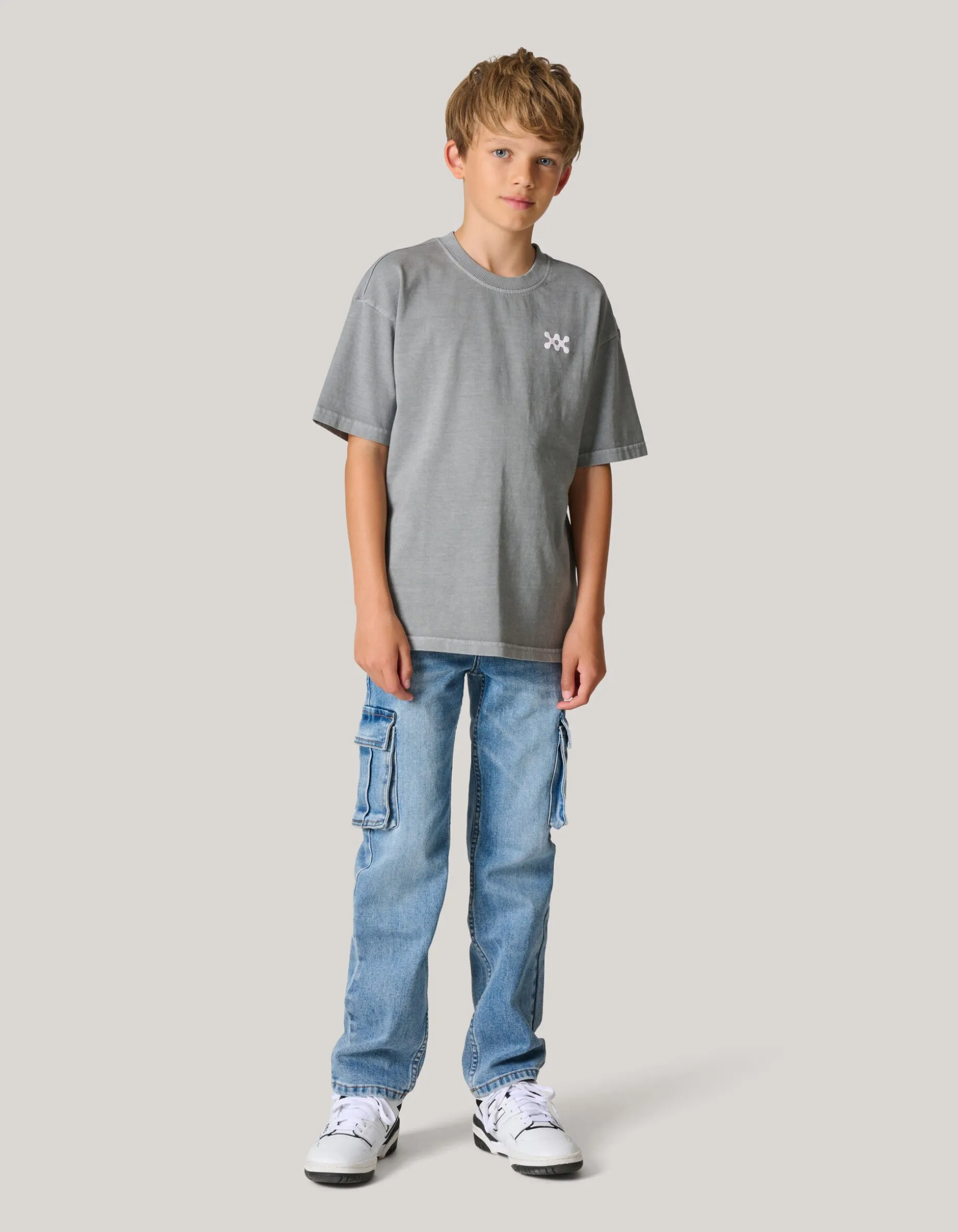 Washed Logo T-shirt Donkergrijs