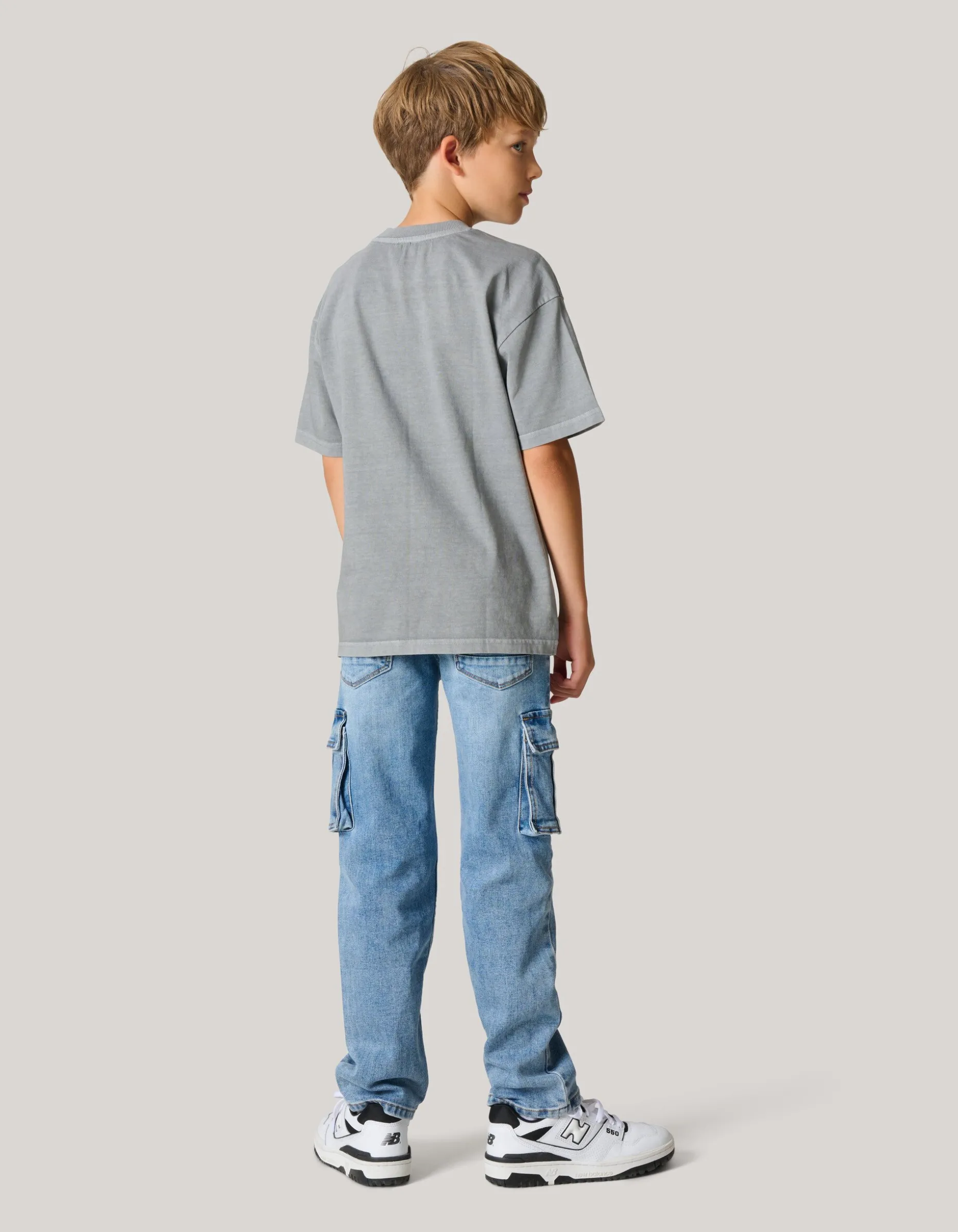 Washed Logo T-shirt Donkergrijs
