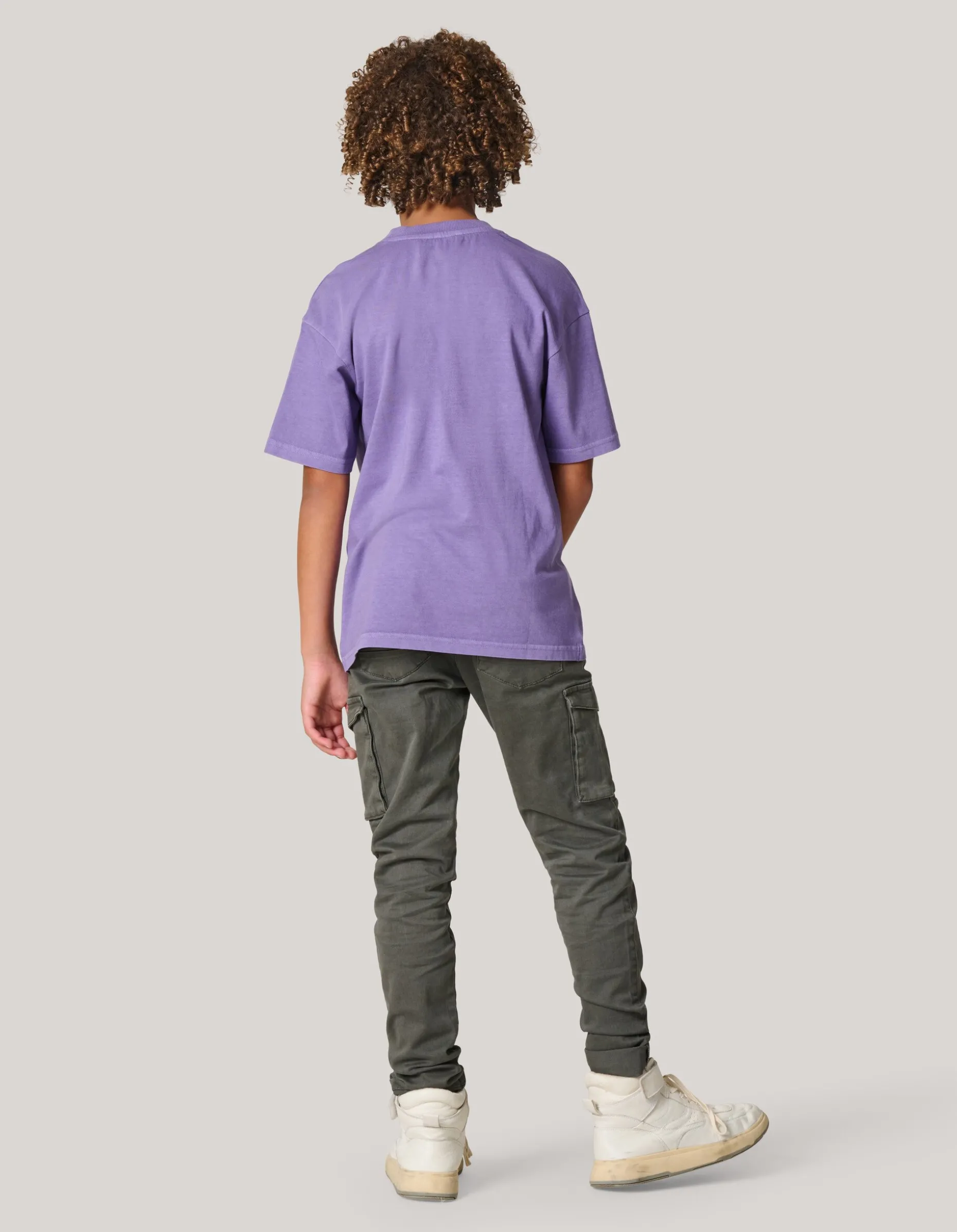 Washed Logo T-shirt Paars
