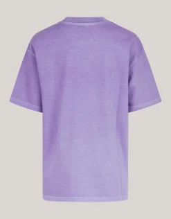 Washed Logo T-shirt Paars