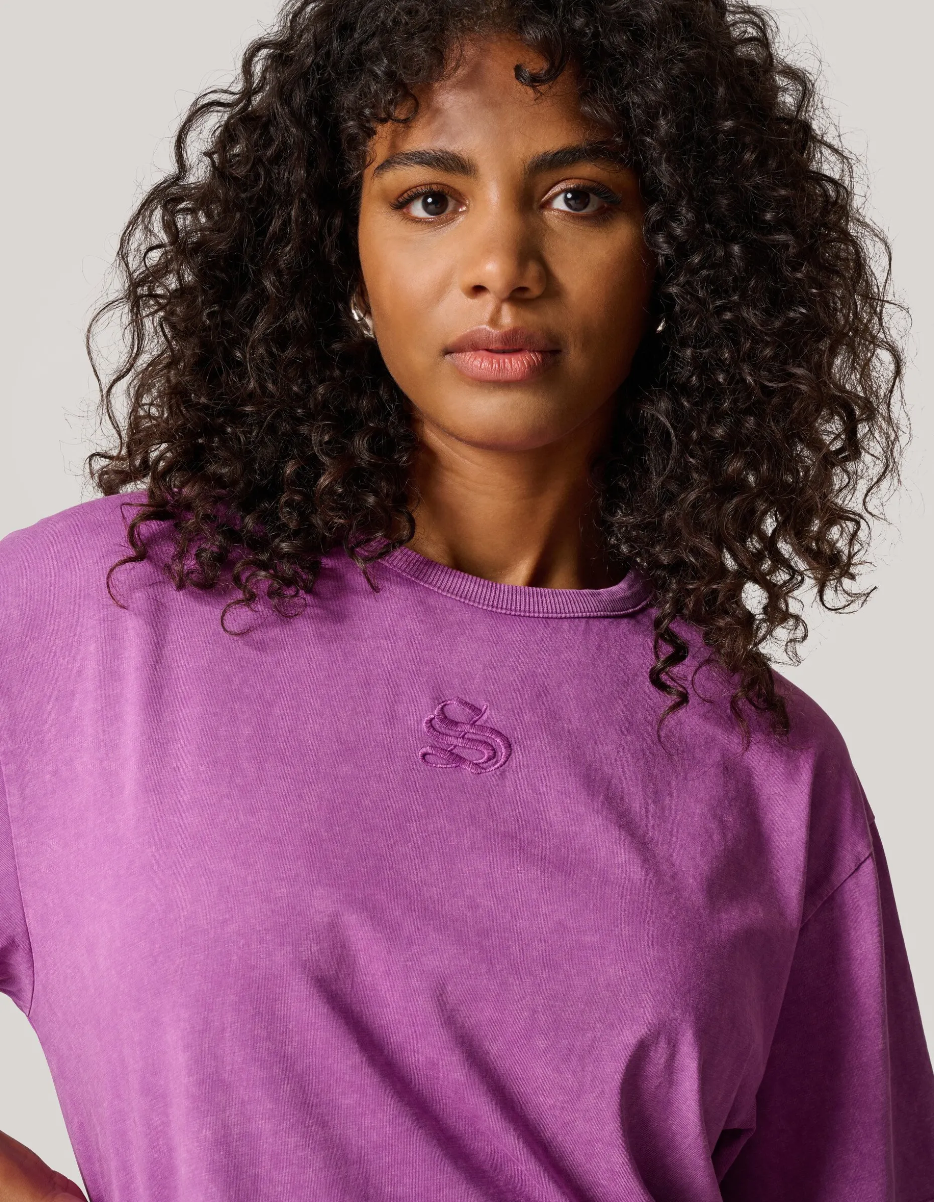 Washed Logo T-shirt Roze