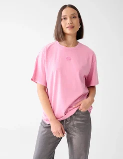 Washed Logo T-shirt Roze
