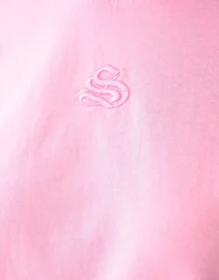 Washed Logo T-shirt Roze