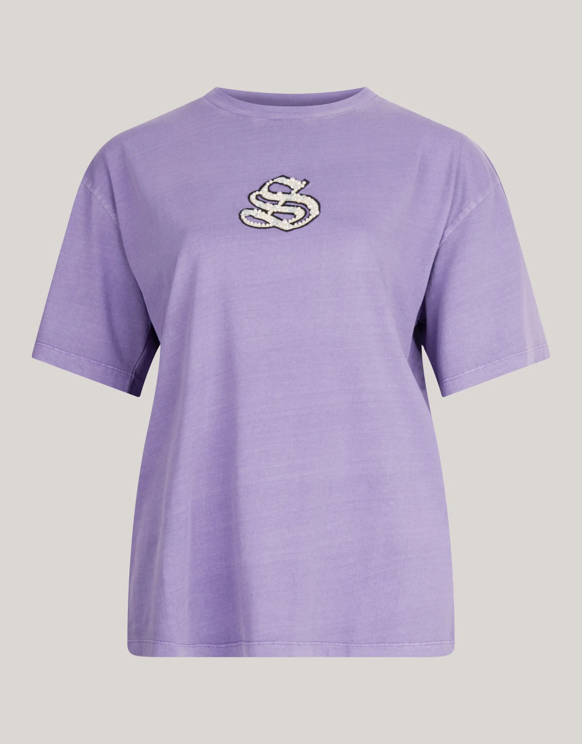 Washed Shoeby Logo T-shirt Paars