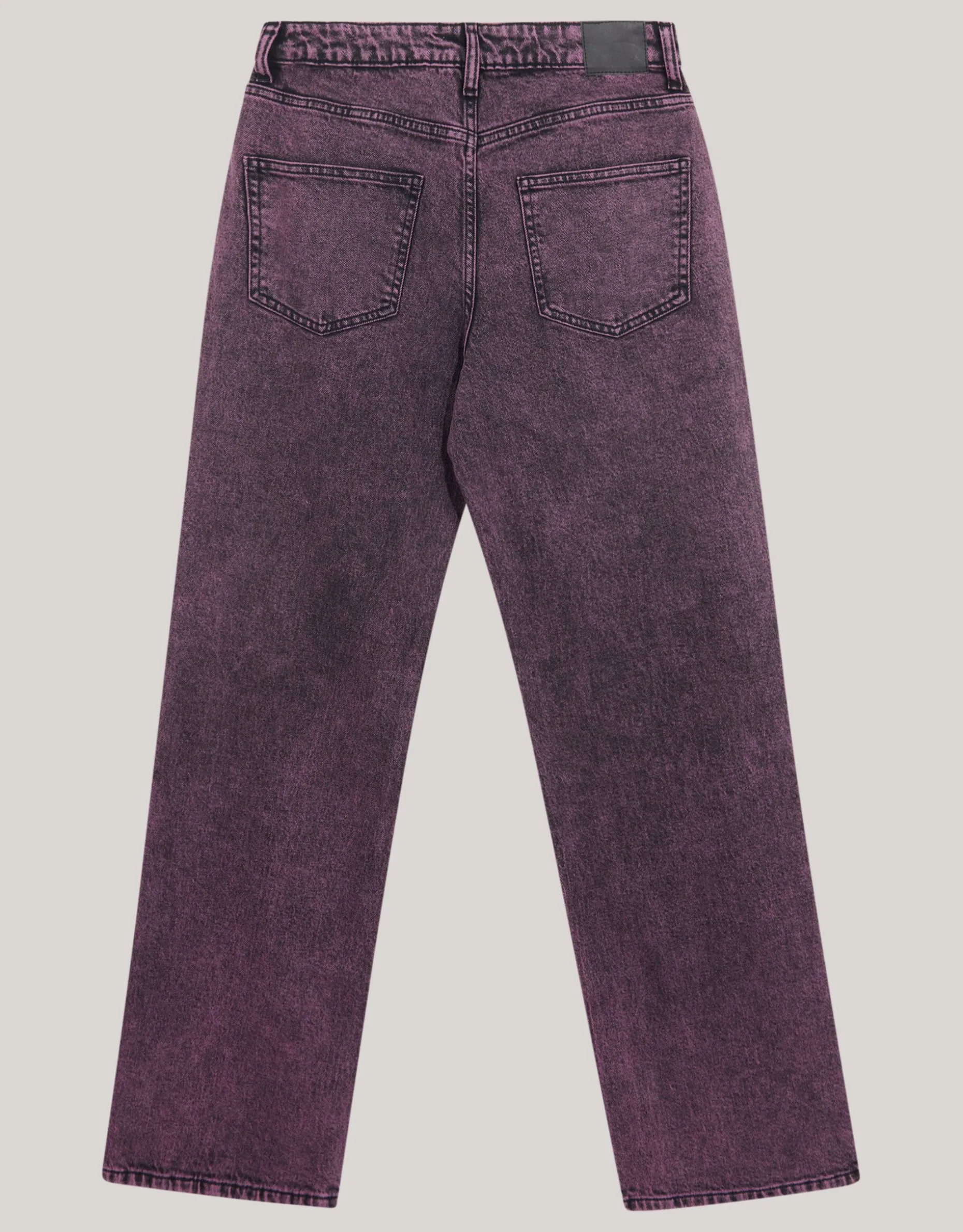 Washed Straight Fit Jeans Paars