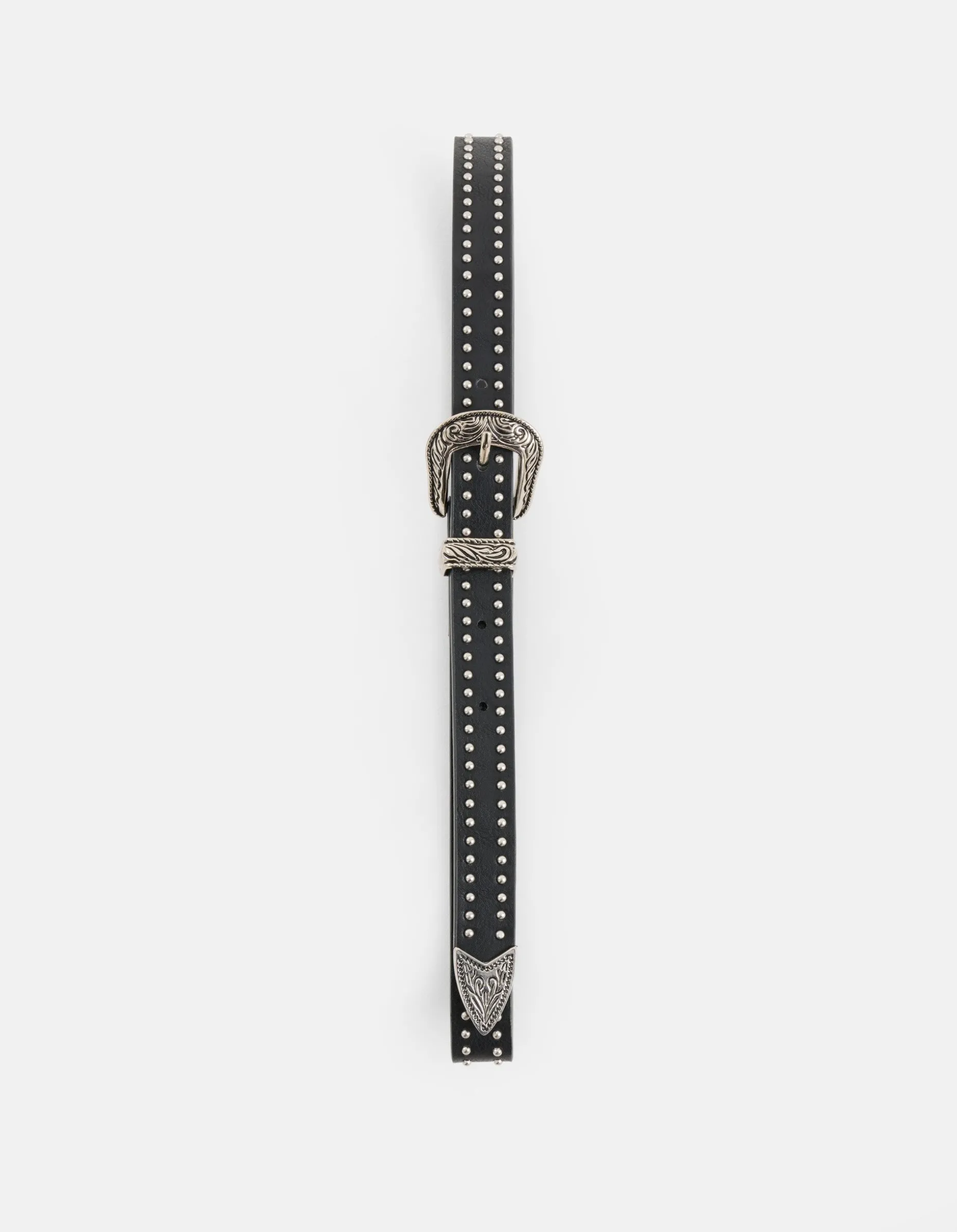 Western Studs Riem Zwart