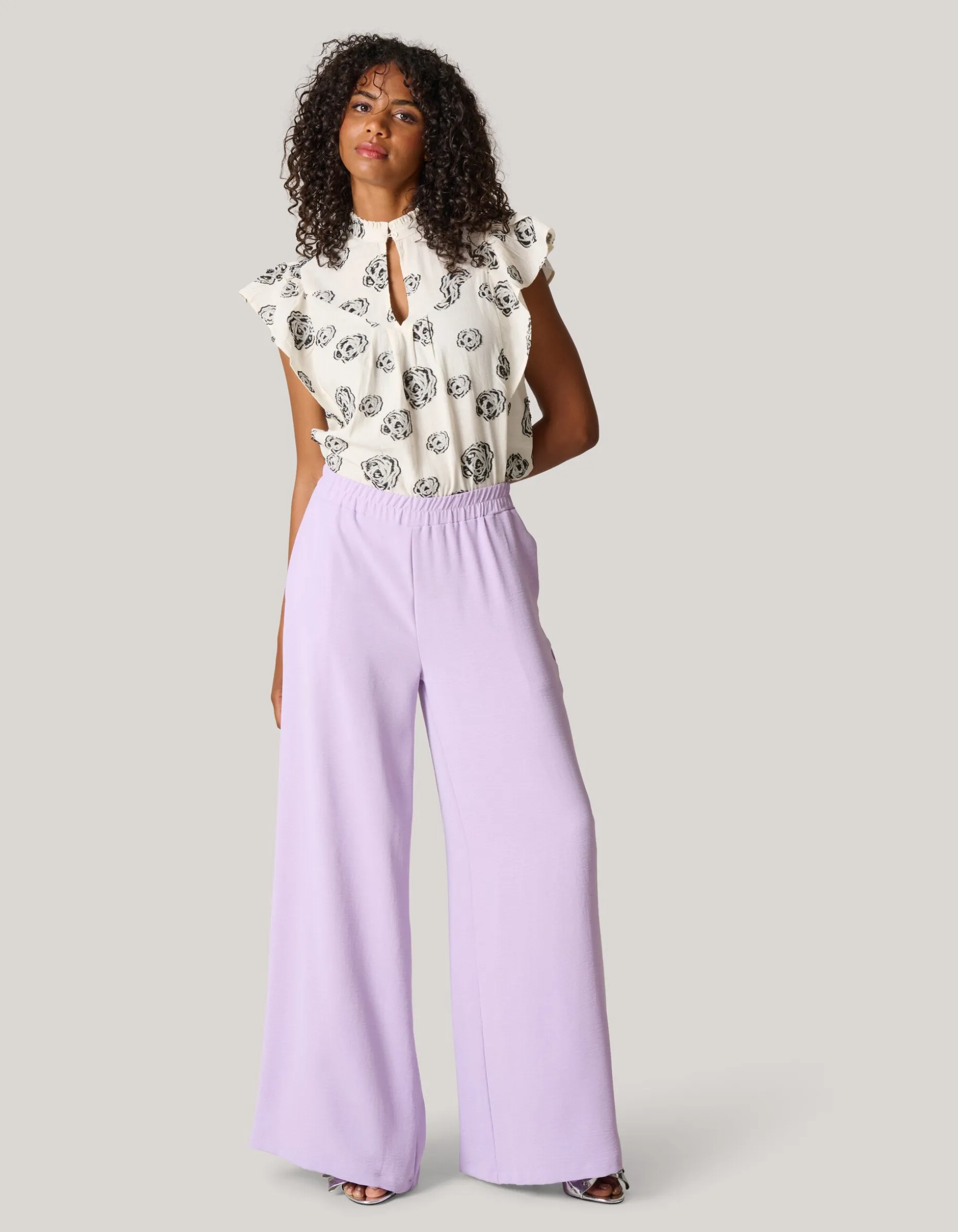 Wide Leg Broek Lichtpaars