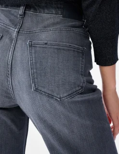 Wide Leg Fit Jeans Extra Long Donkergrijs