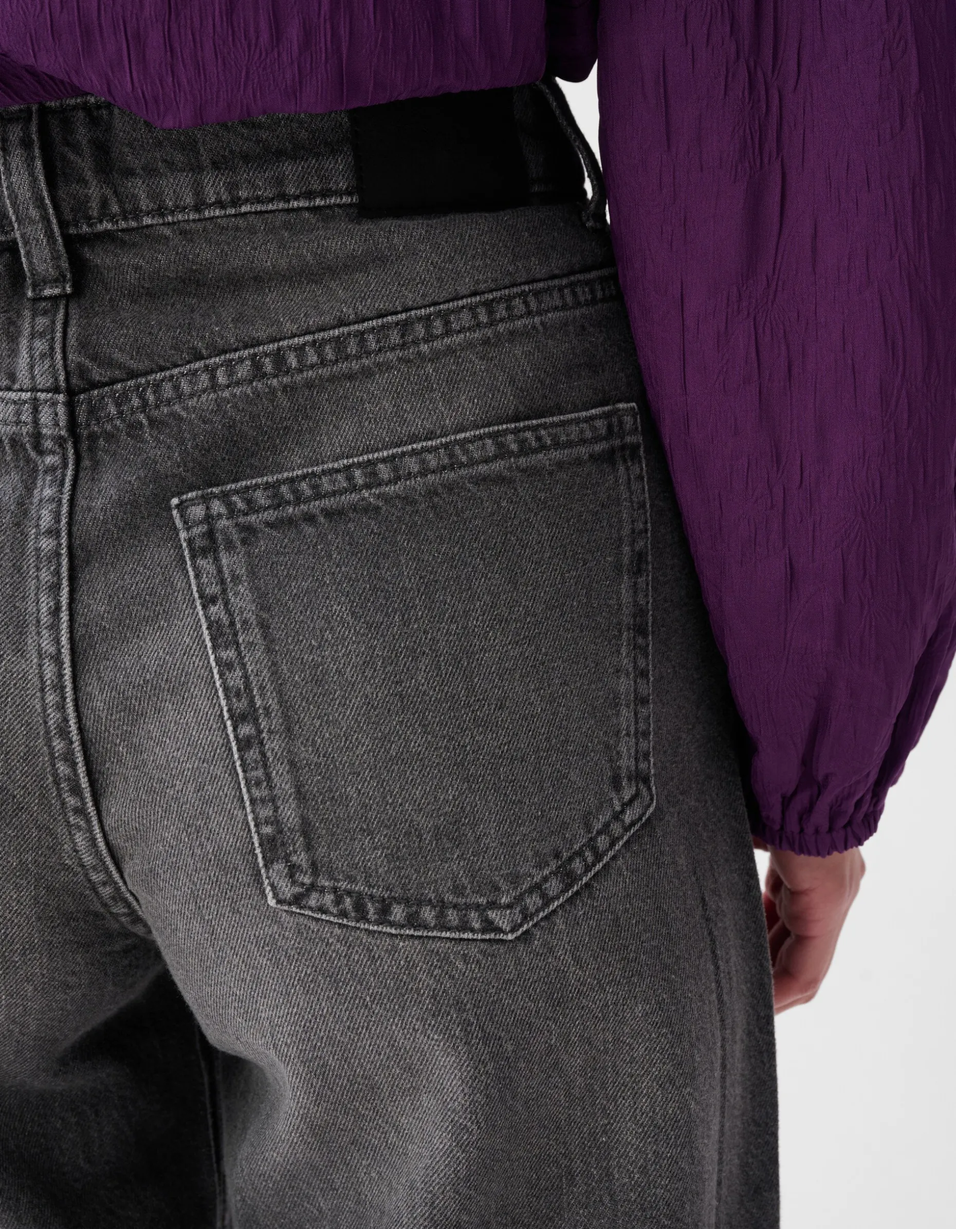 Wide Leg Fit Jeans Grijs