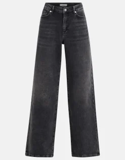 Wide Leg Jeans Donkergrijs By Fred