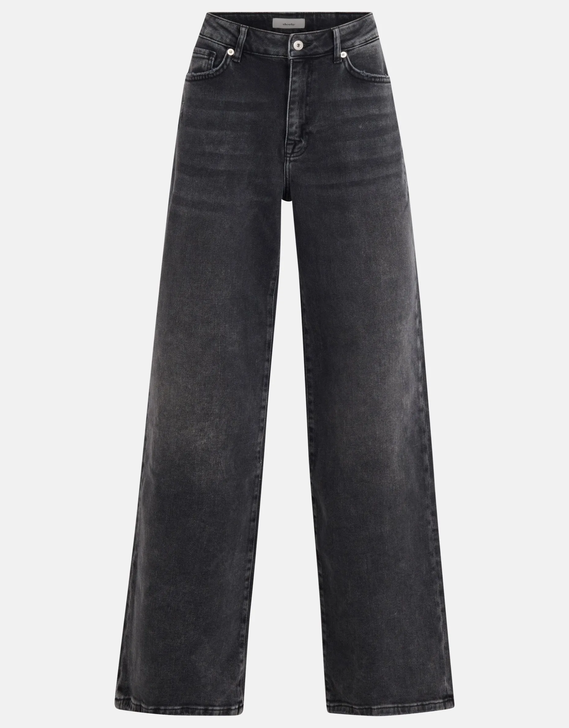 Wide Leg Jeans Donkergrijs By Fred