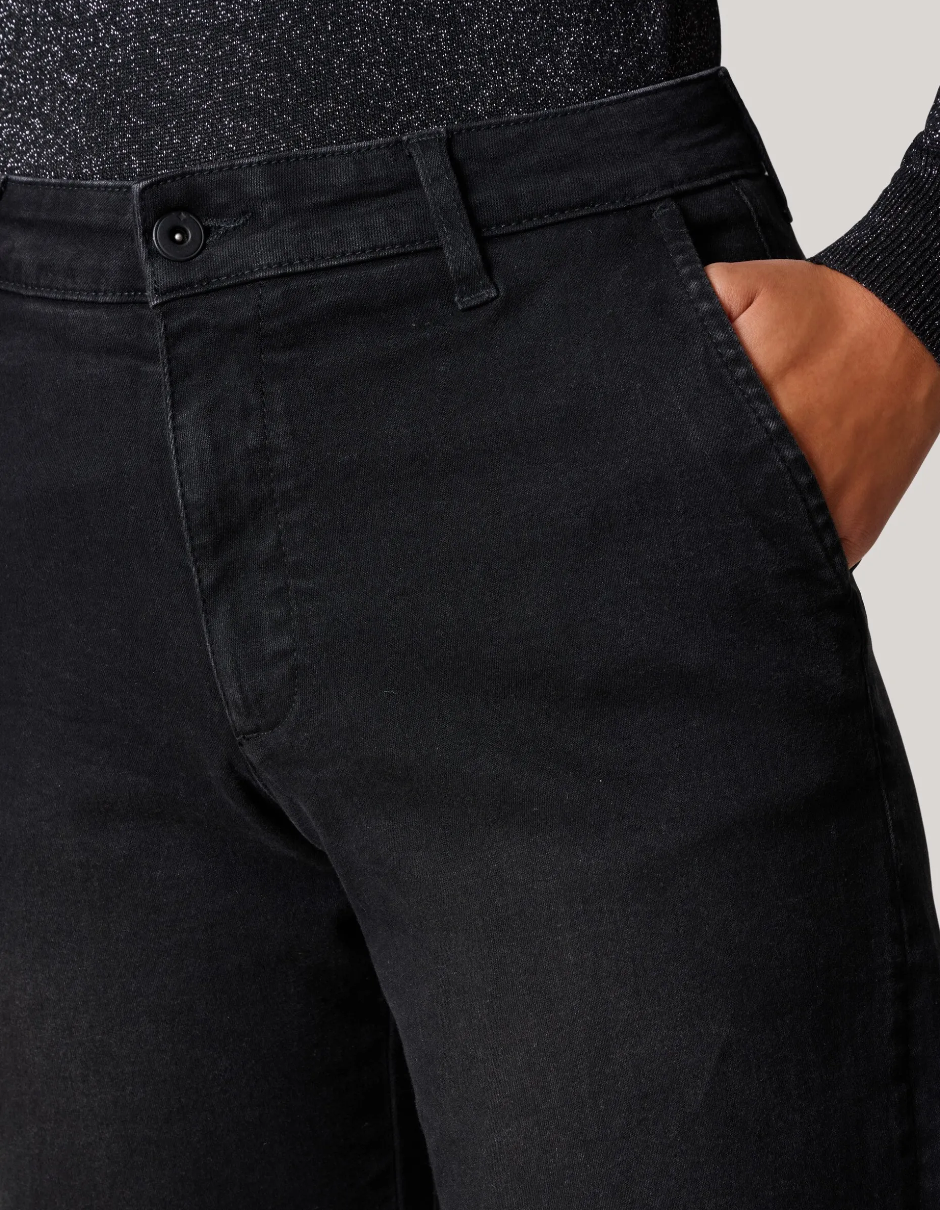 Wide Leg Jeans Zwart