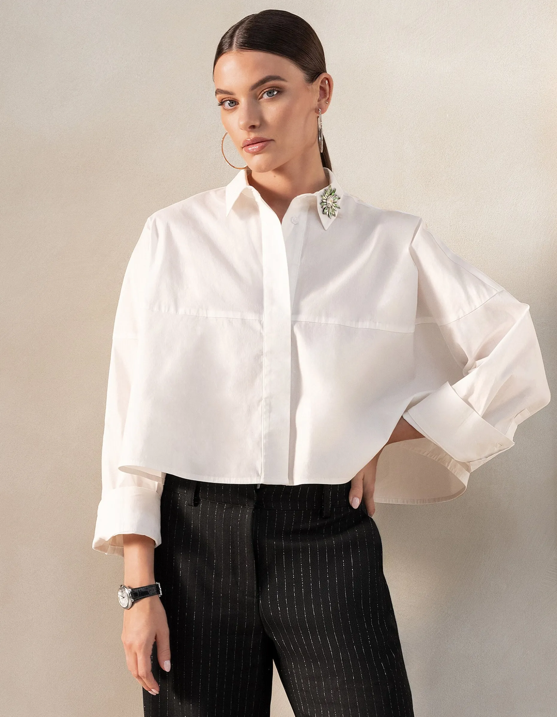 Wijde Blouse Wit By Mieke