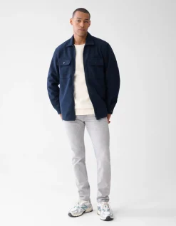 Zip Overshirt Donkerblauw
