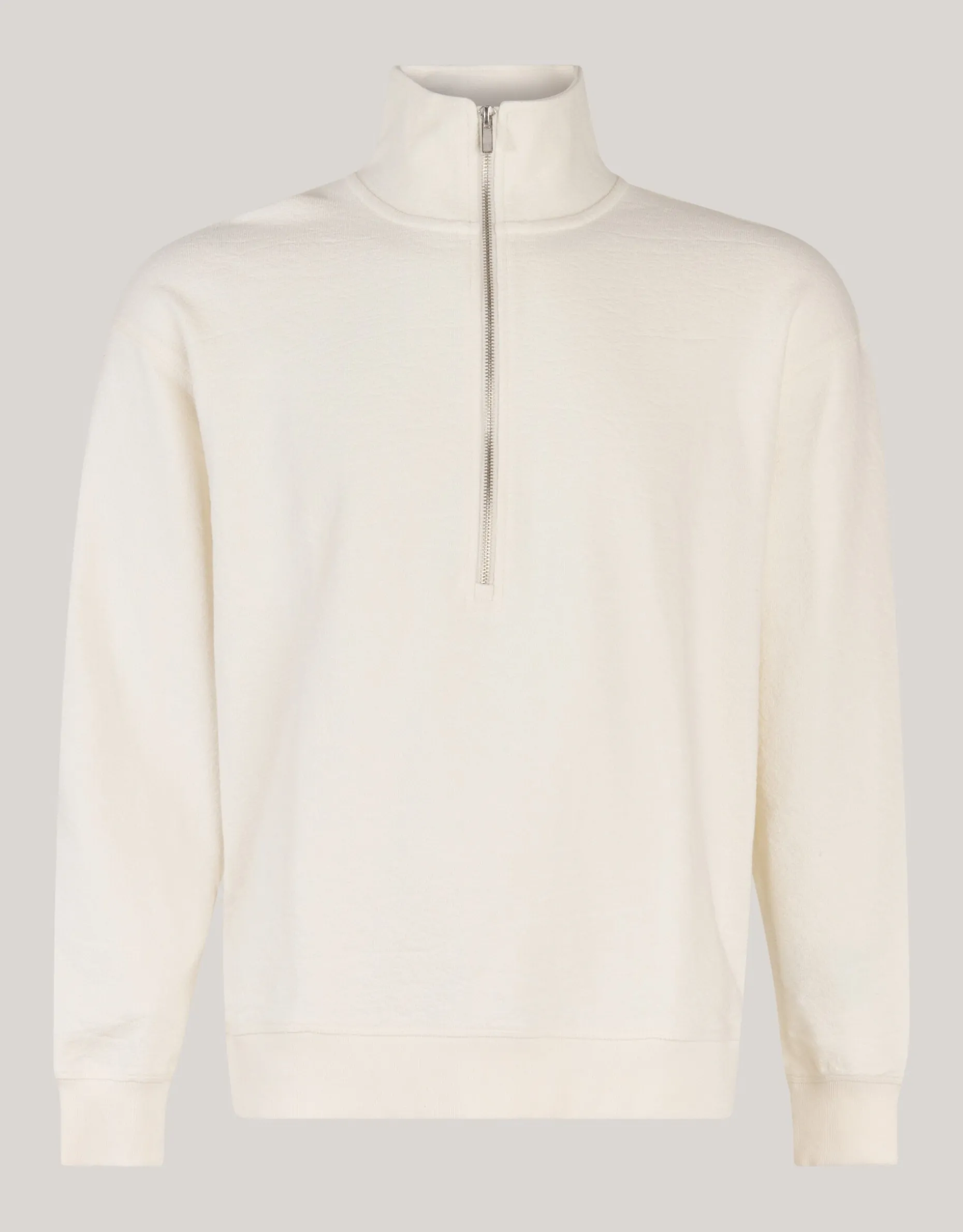 Zip Sweater Gebroken Wit