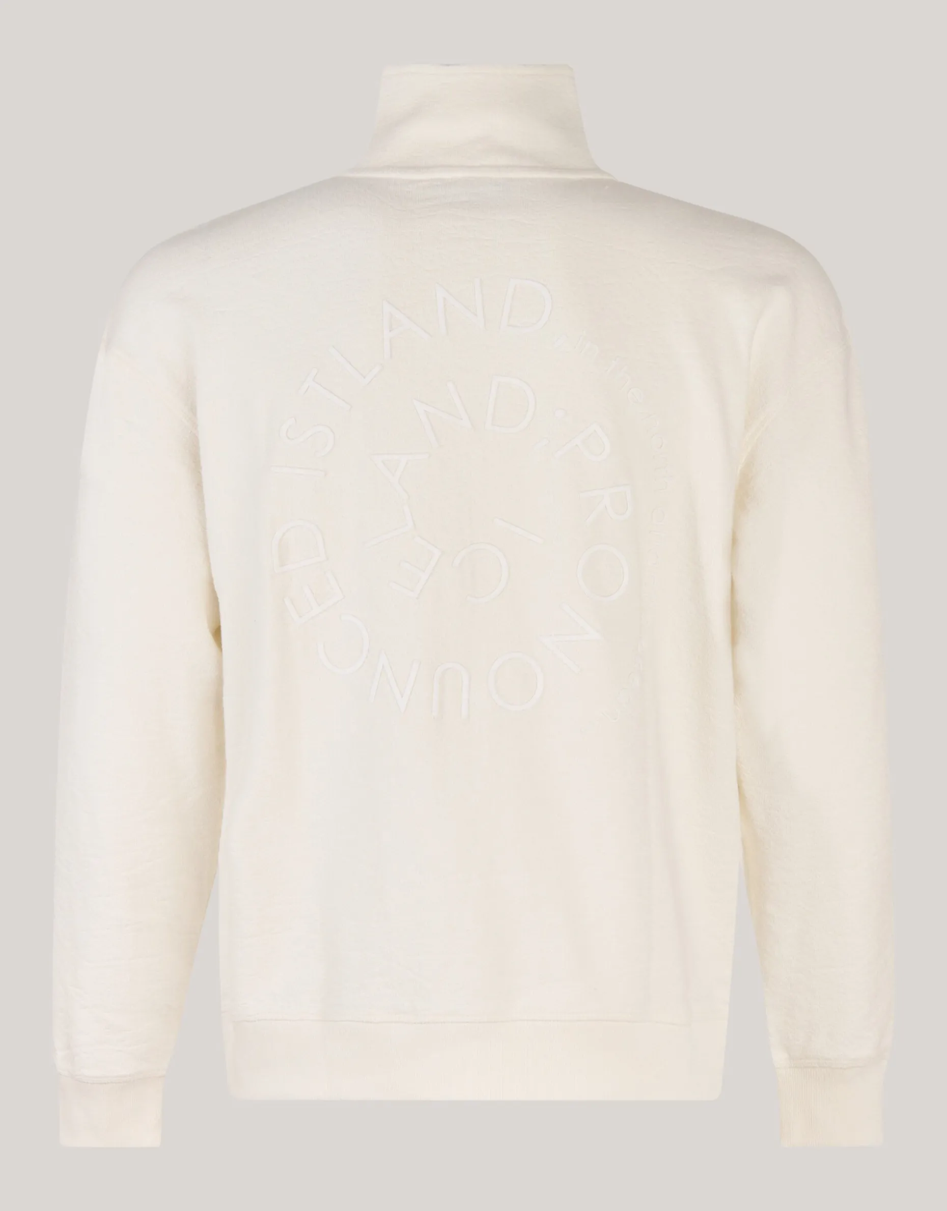 Zip Sweater Gebroken Wit