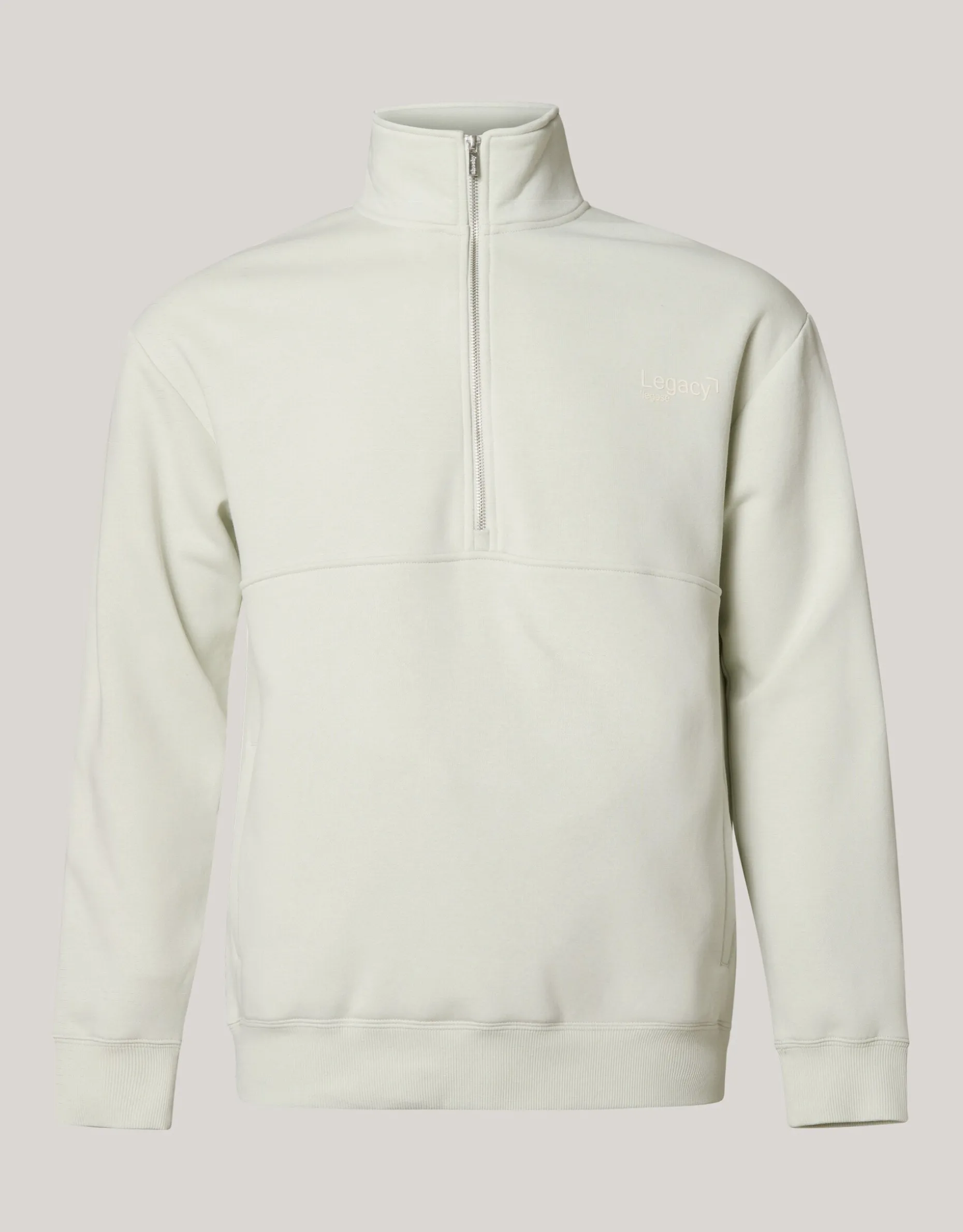 Zipper Sweater Lichtgrijs