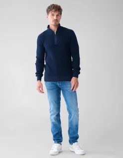 Zipper Trui Navy